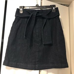 dark denim skirt